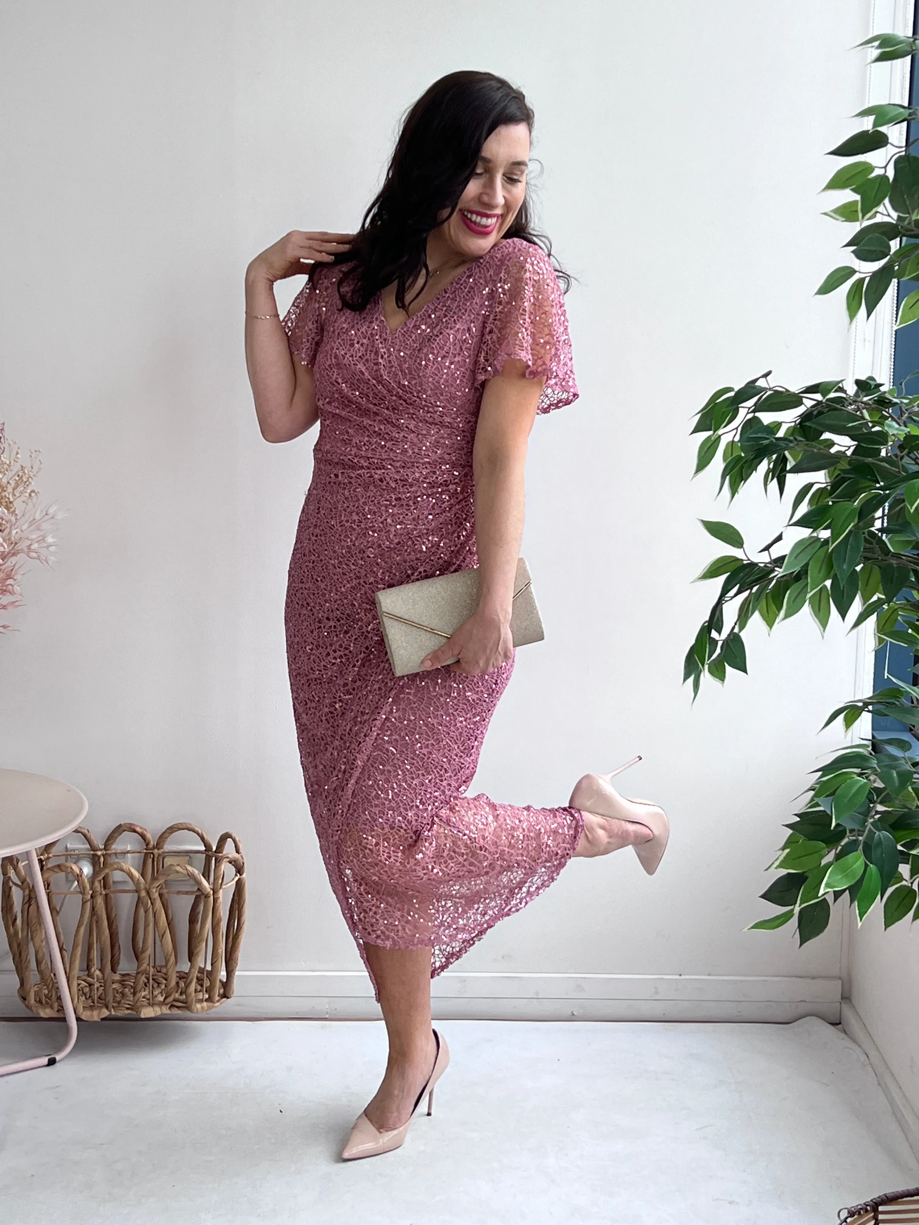 Alana Blush Sequin Gown