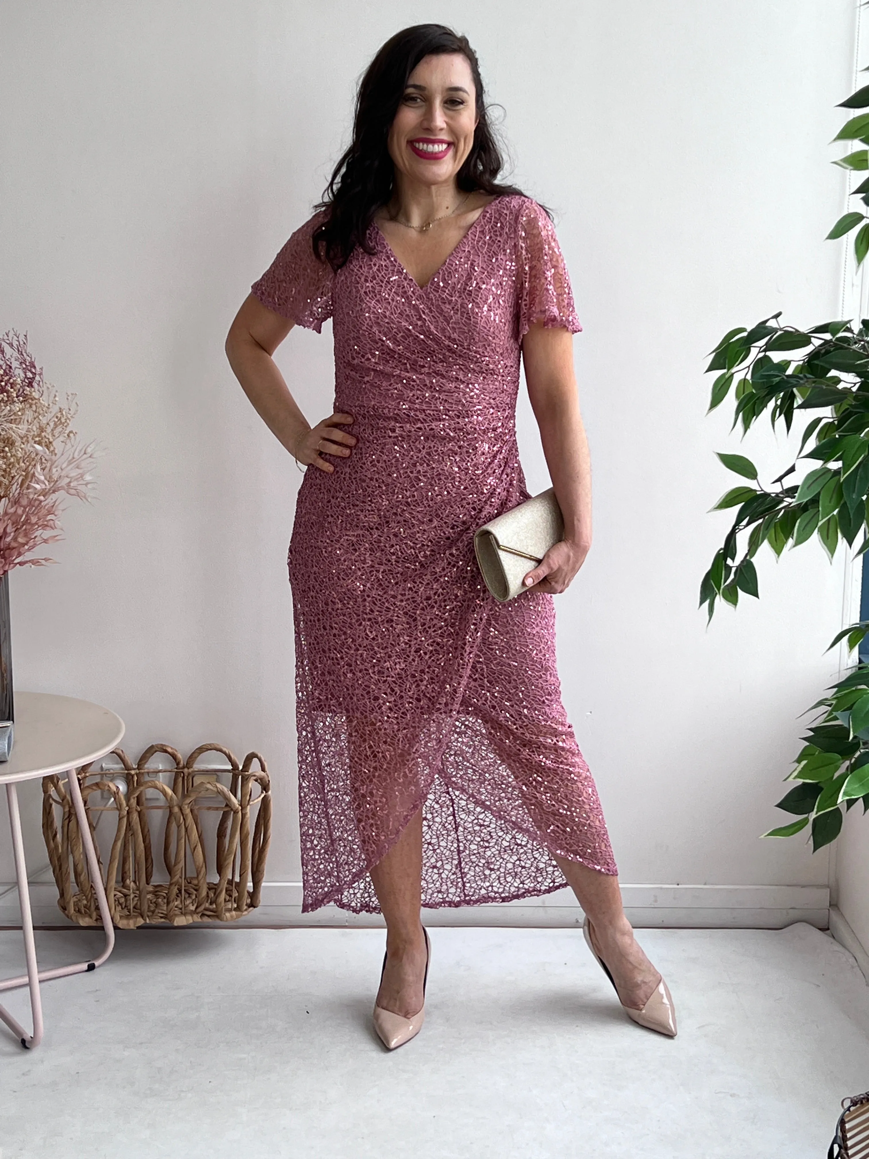 Alana Blush Sequin Gown