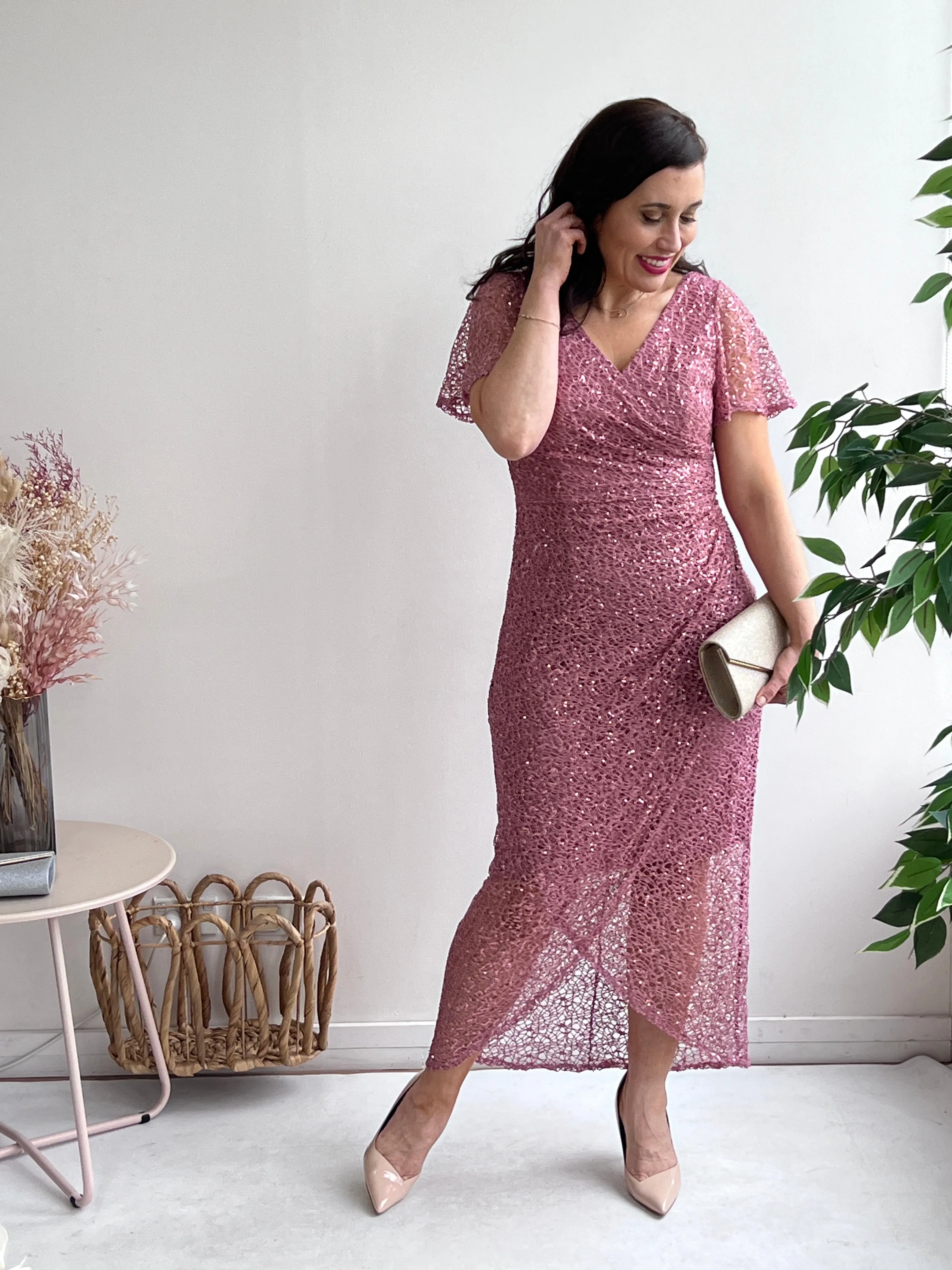 Alana Blush Sequin Gown