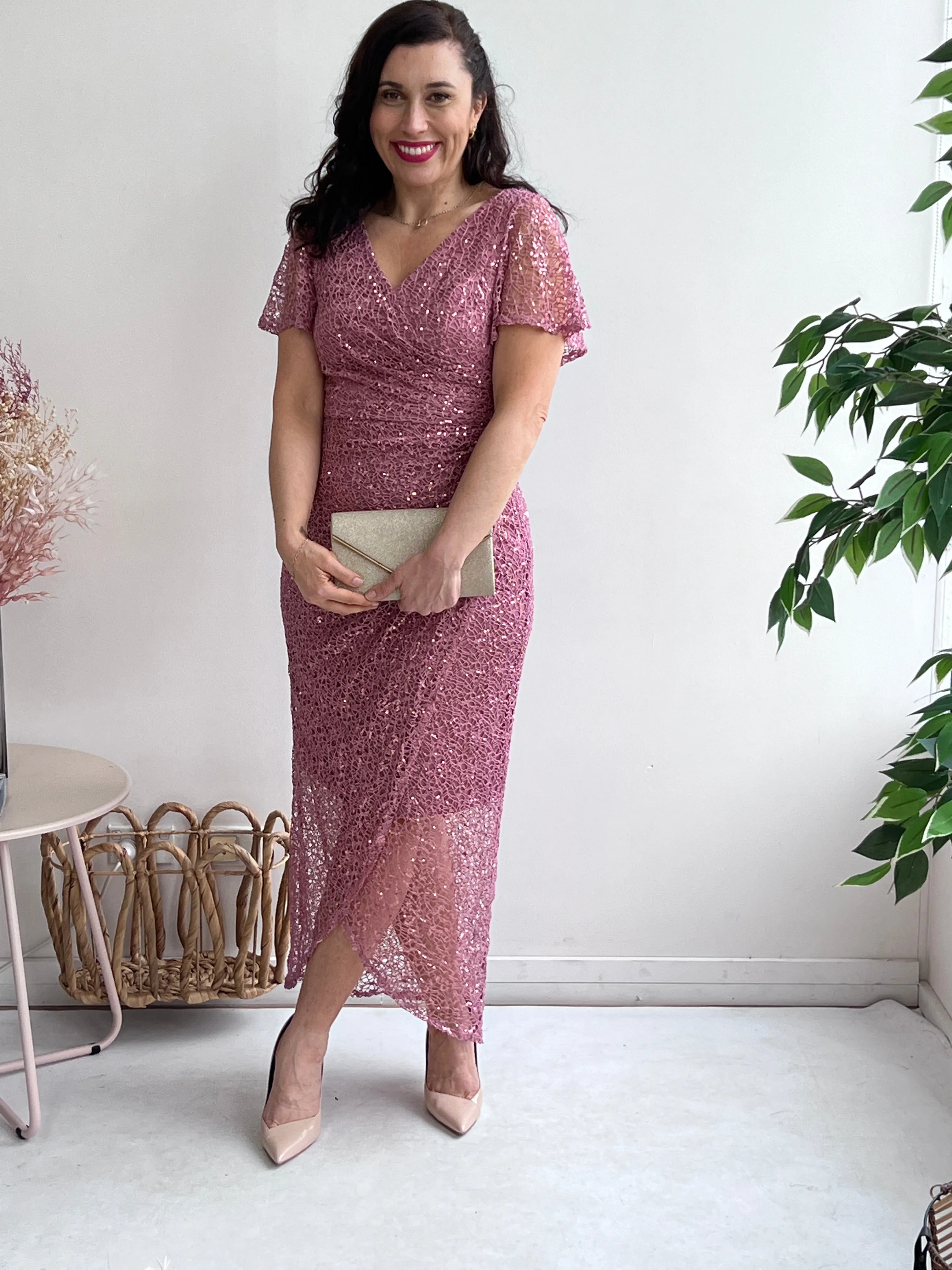 Alana Blush Sequin Gown