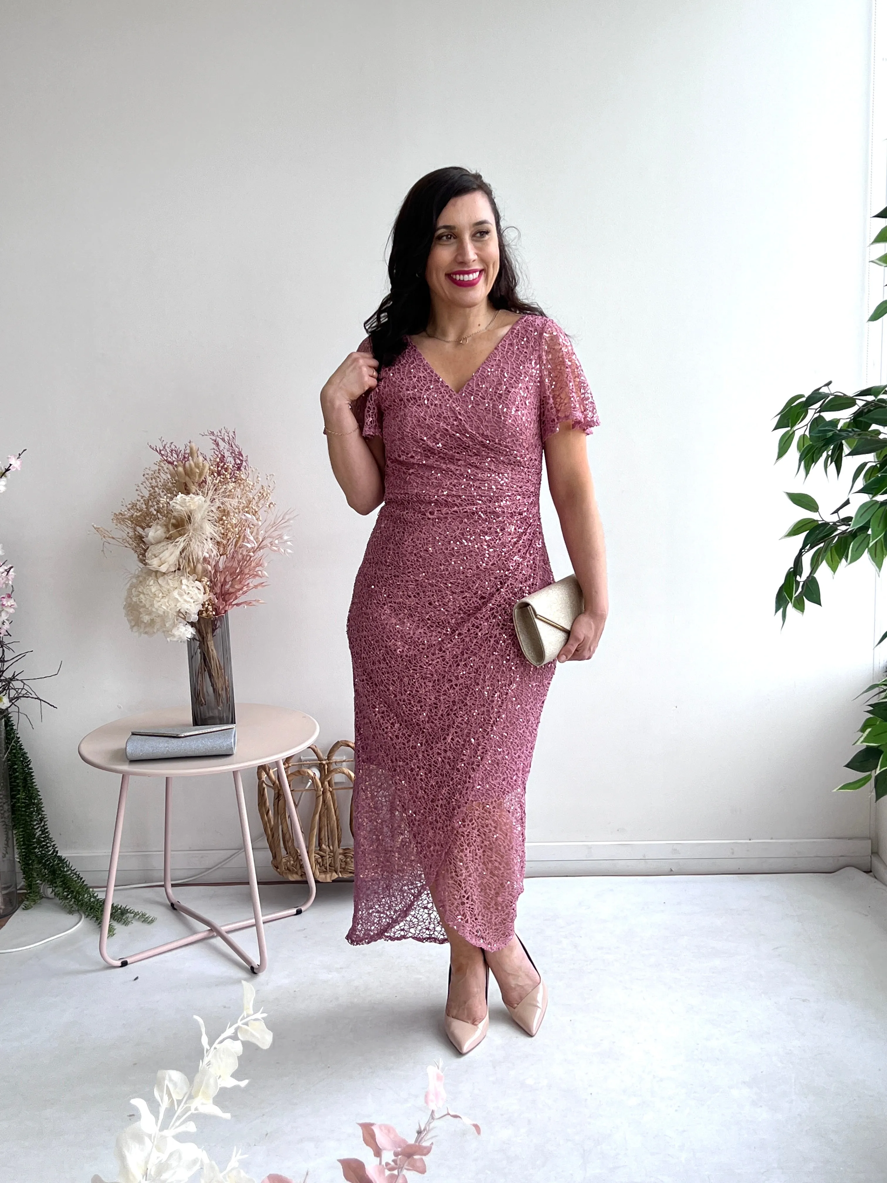 Alana Blush Sequin Gown