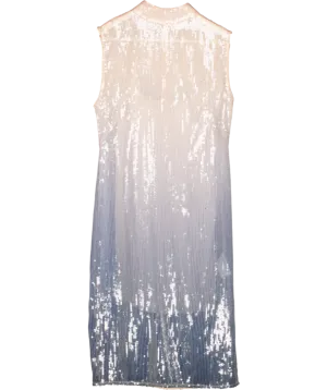 Anthropologie Beige Sequin 2 Tone Dress UK 8