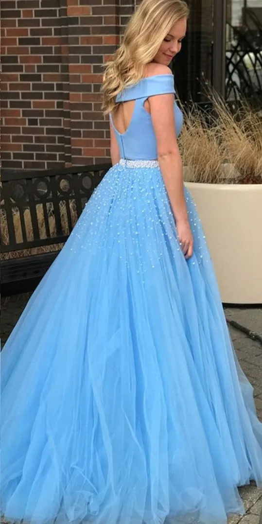 Ball Gown Tulle Two Piece Prom Dress