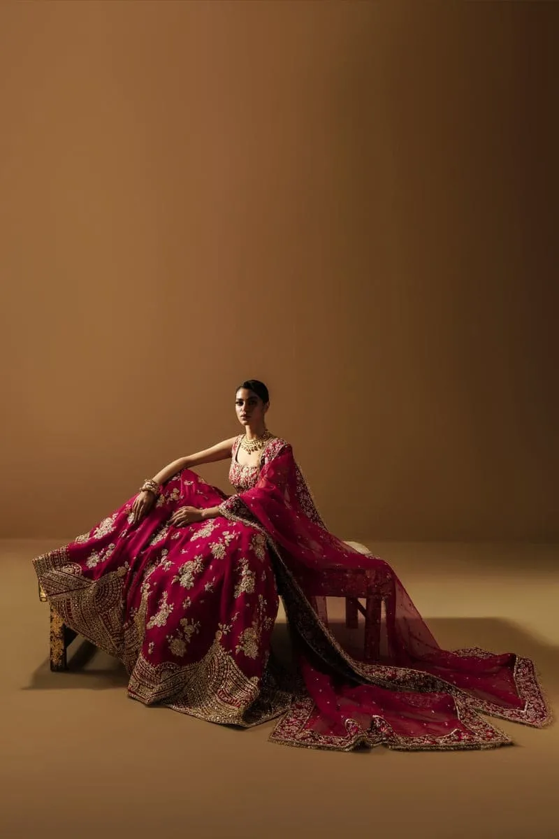 Bridal Dark Pink Lehenga Choli