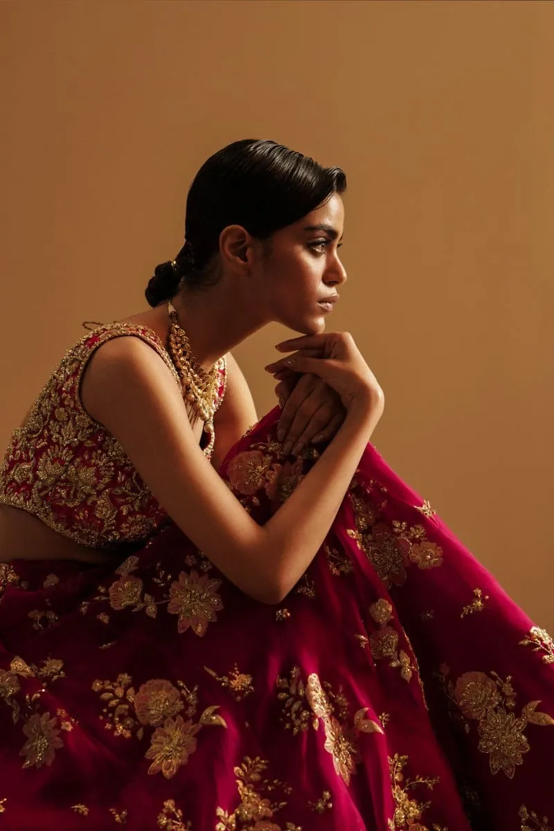 Bridal Dark Pink Lehenga Choli