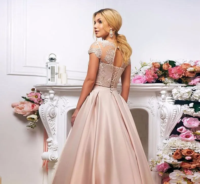 Champagne Satin Simple Wedding Dresses Abito Da Sposa Appliques 2 In 1 Bride Gowns