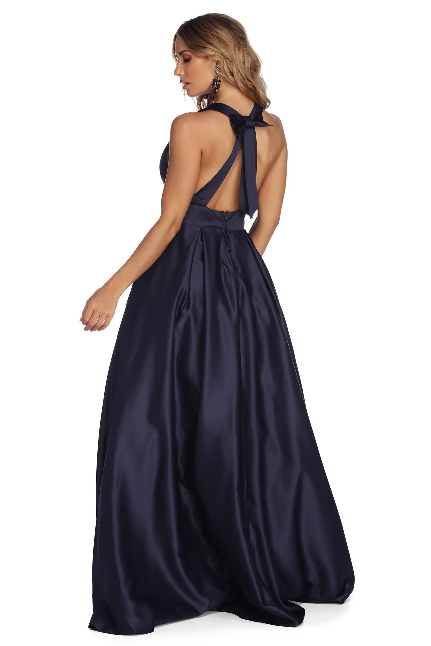 Elle Formal Stylish Satin Ball Gown