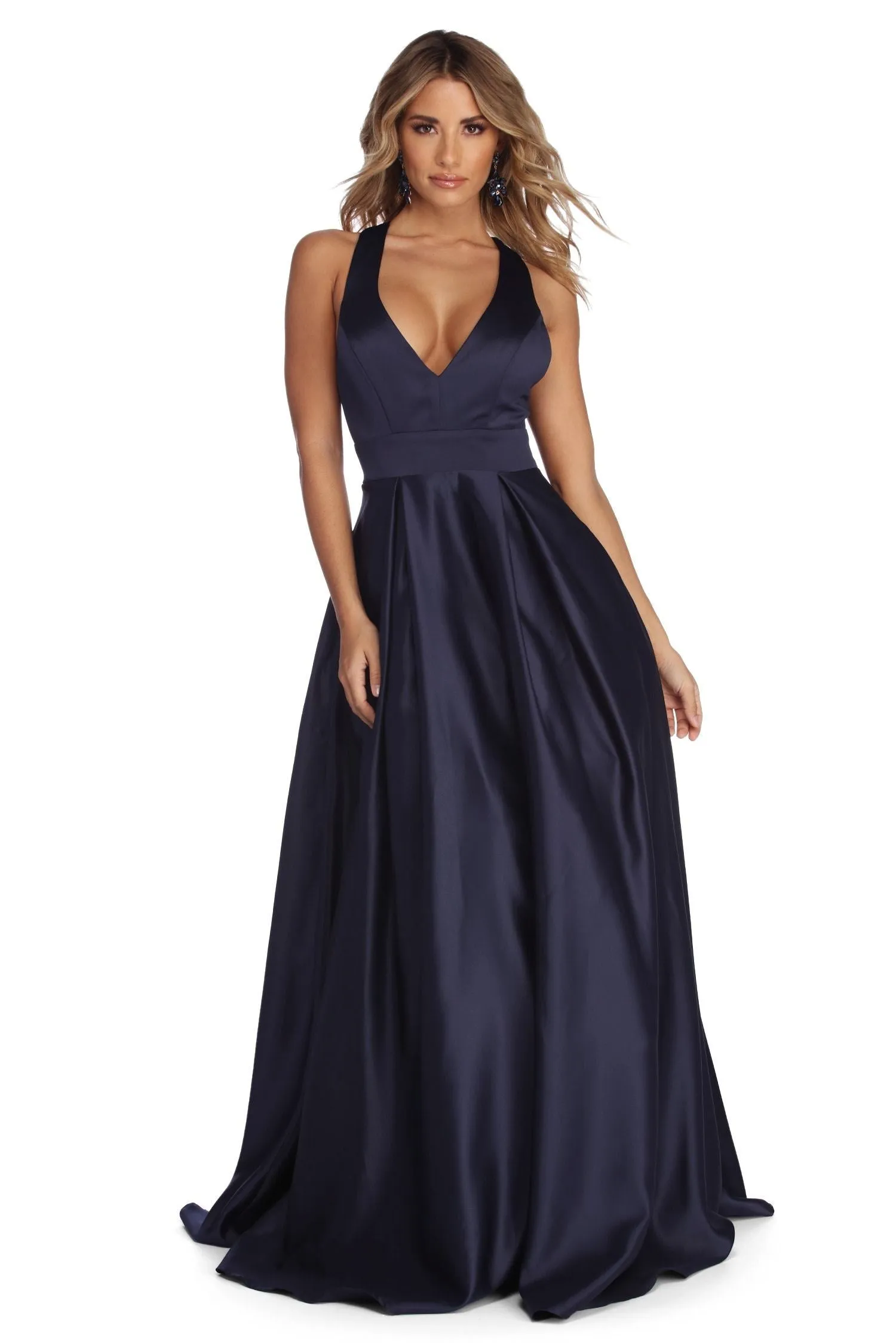 Elle Formal Stylish Satin Ball Gown