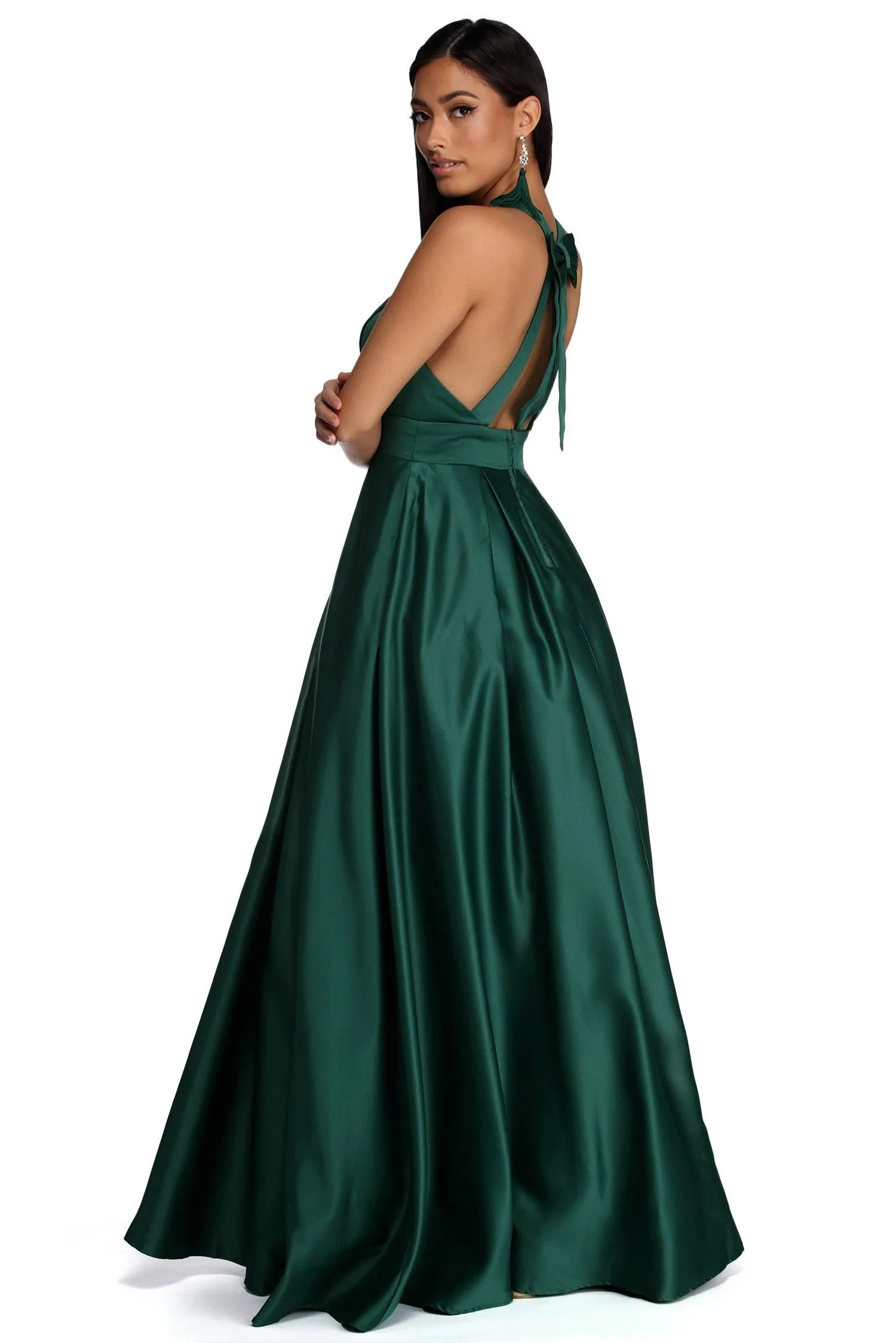 Elle Formal Stylish Satin Ball Gown