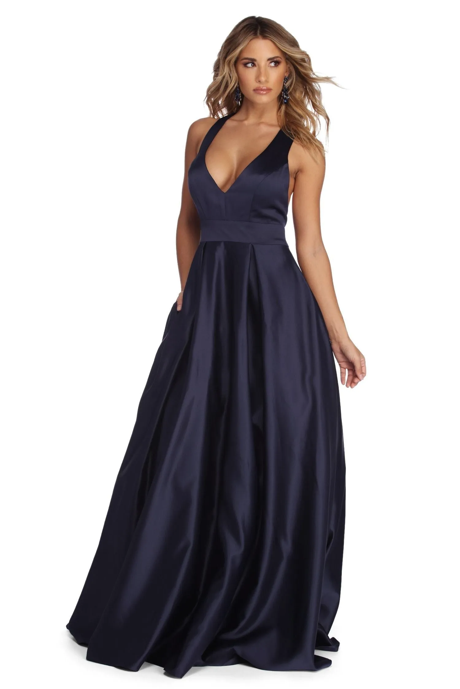 Elle Formal Stylish Satin Ball Gown