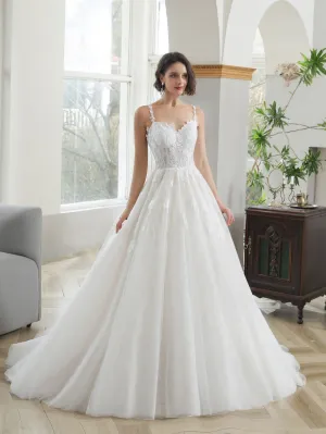 Floral Lace Sweetheart Full A-Line Wedding Dress | Rosalind