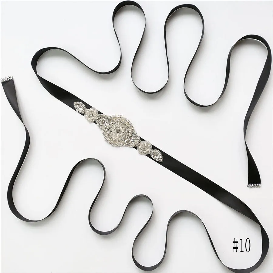 Handmade Crystal Sashes Wedding Dress Accssories Prom Dress Belt A03