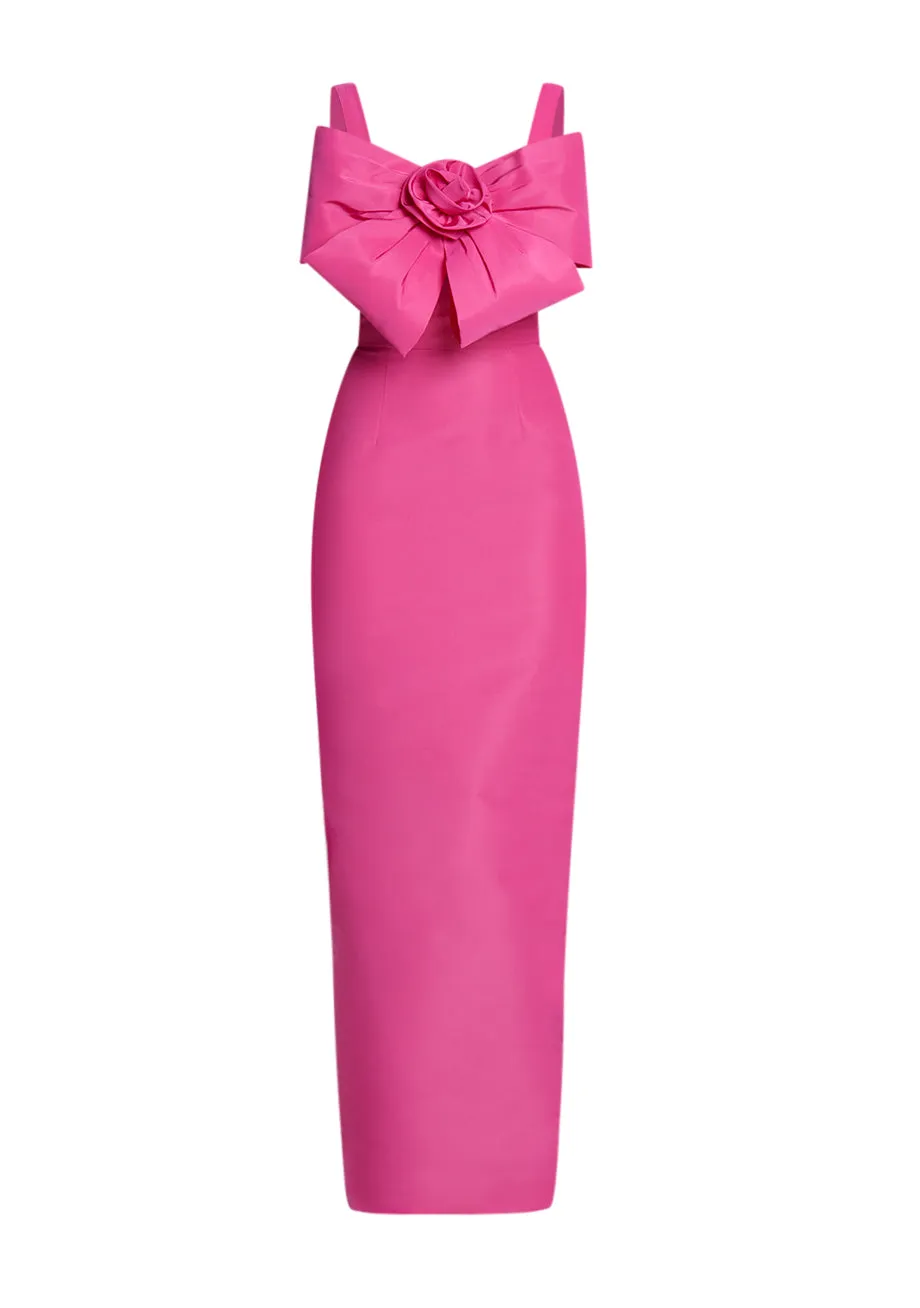 Harper Silk Faille Column Gown