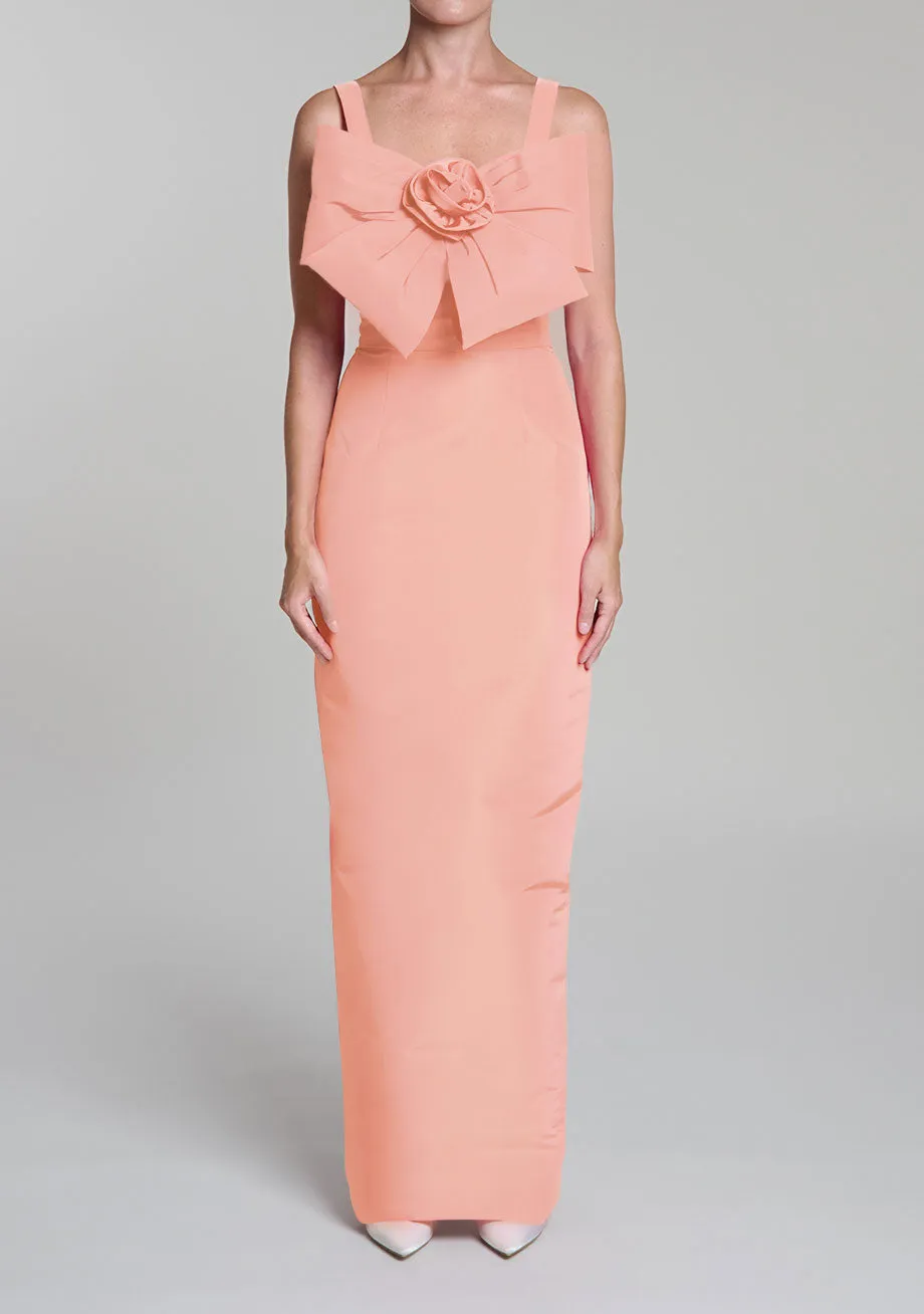 Harper Silk Faille Column Gown