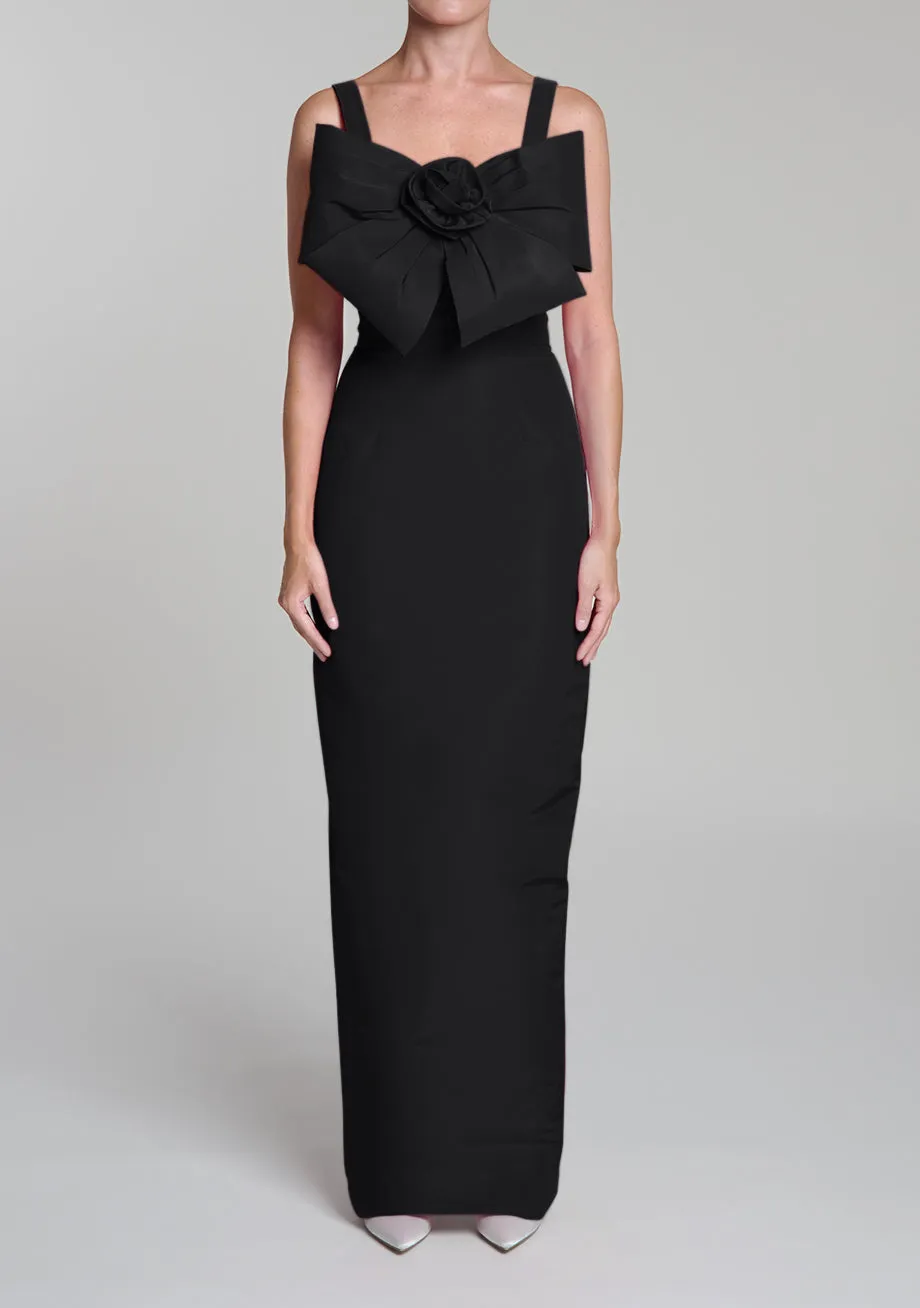 Harper Silk Faille Column Gown