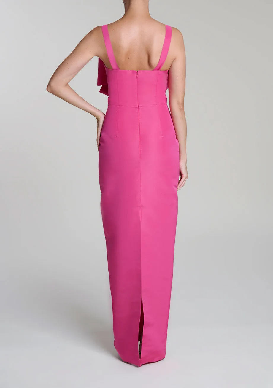 Harper Silk Faille Column Gown