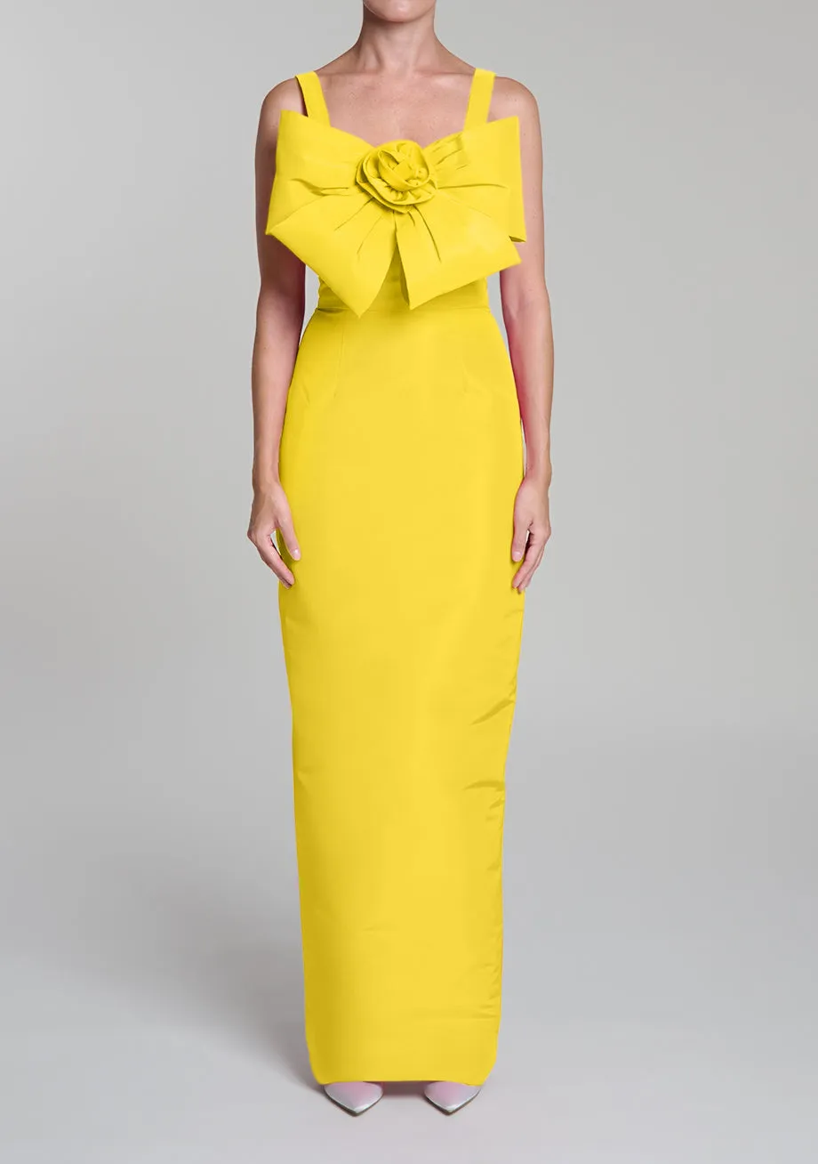 Harper Silk Faille Column Gown