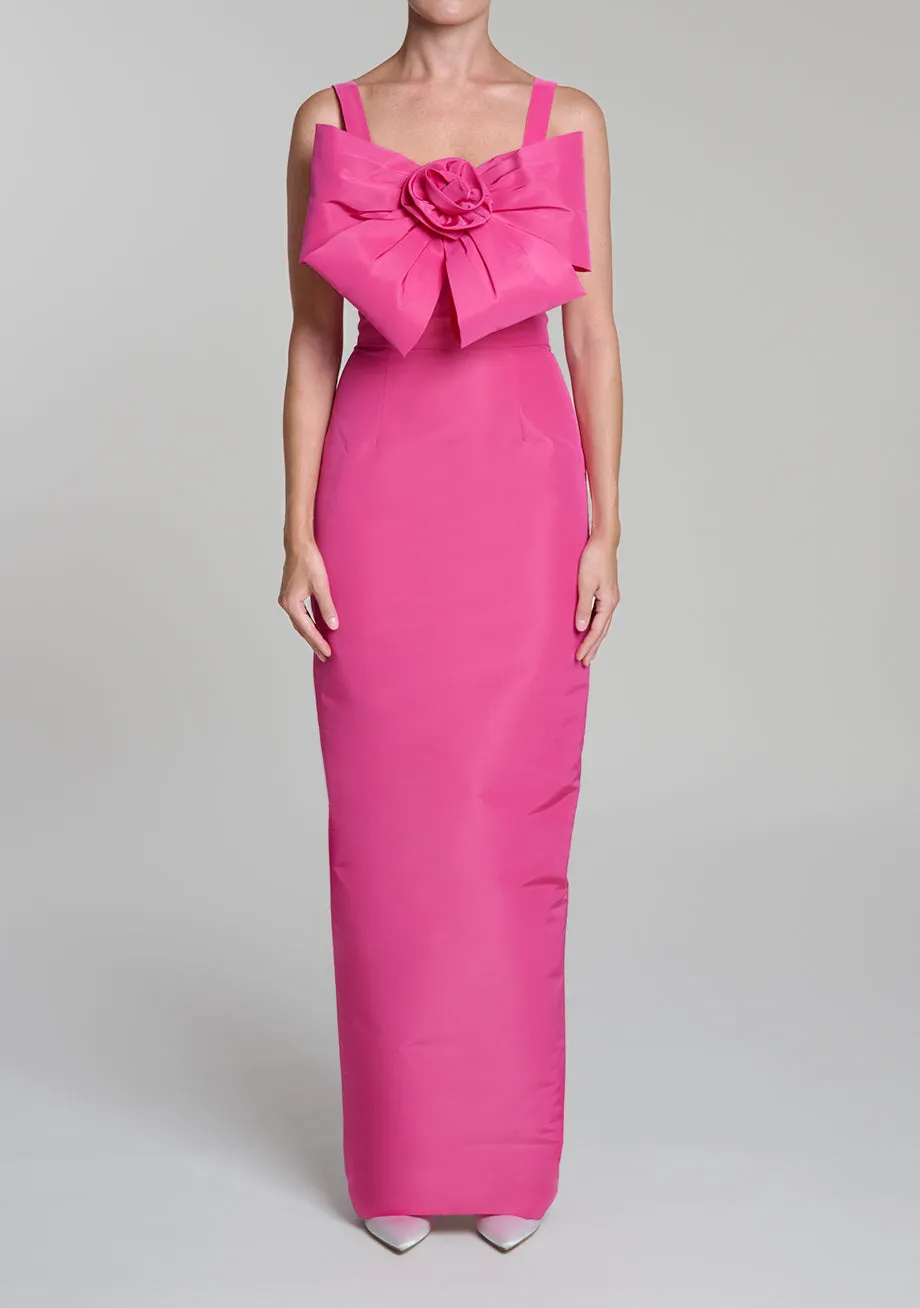 Harper Silk Faille Column Gown