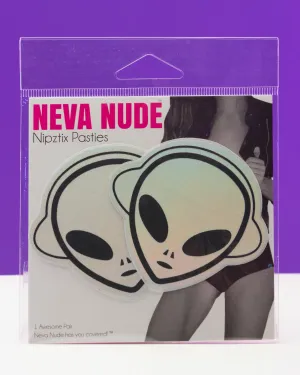 Holographic Silver Alien Beat Pasties