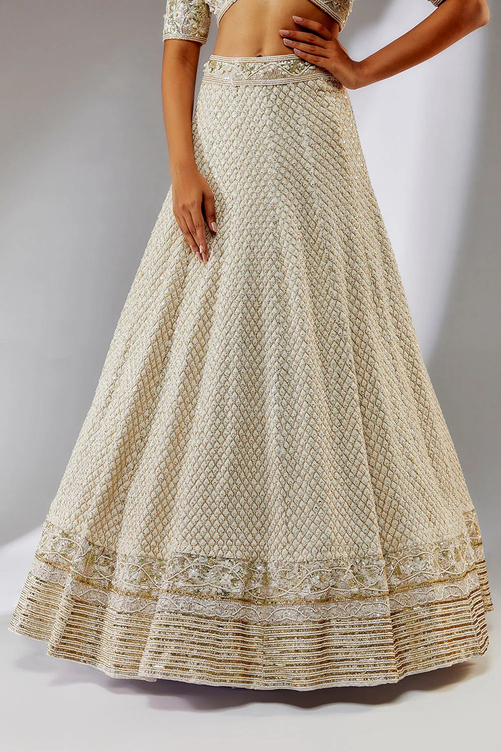 Ivory Embroidery Lehenga