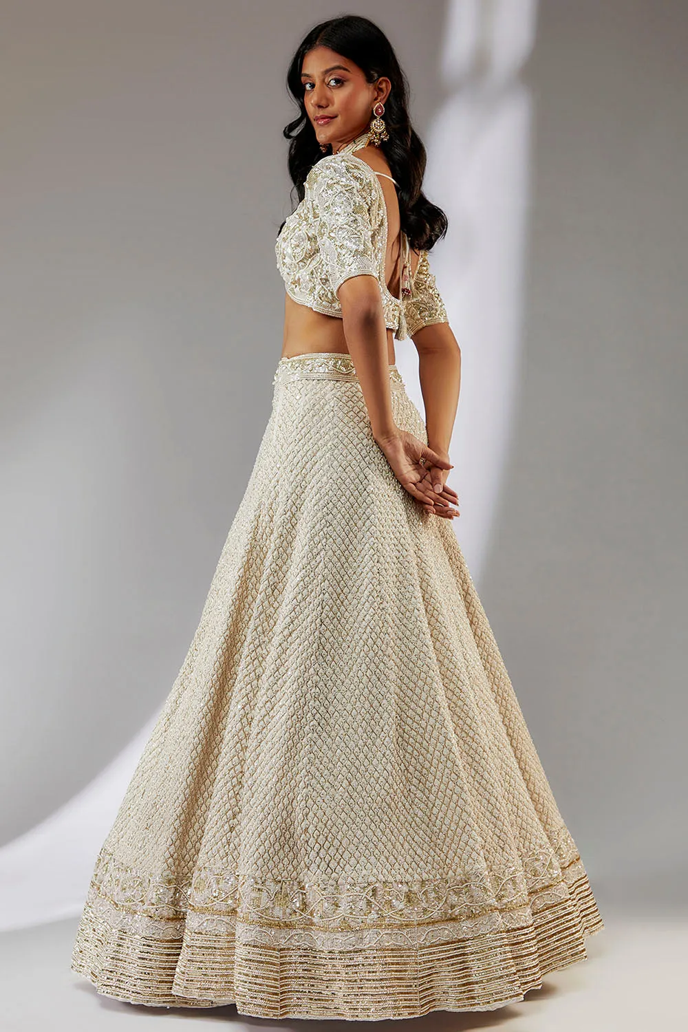 Ivory Embroidery Lehenga