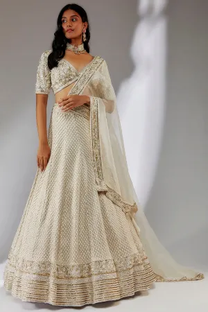 Ivory Embroidery Lehenga