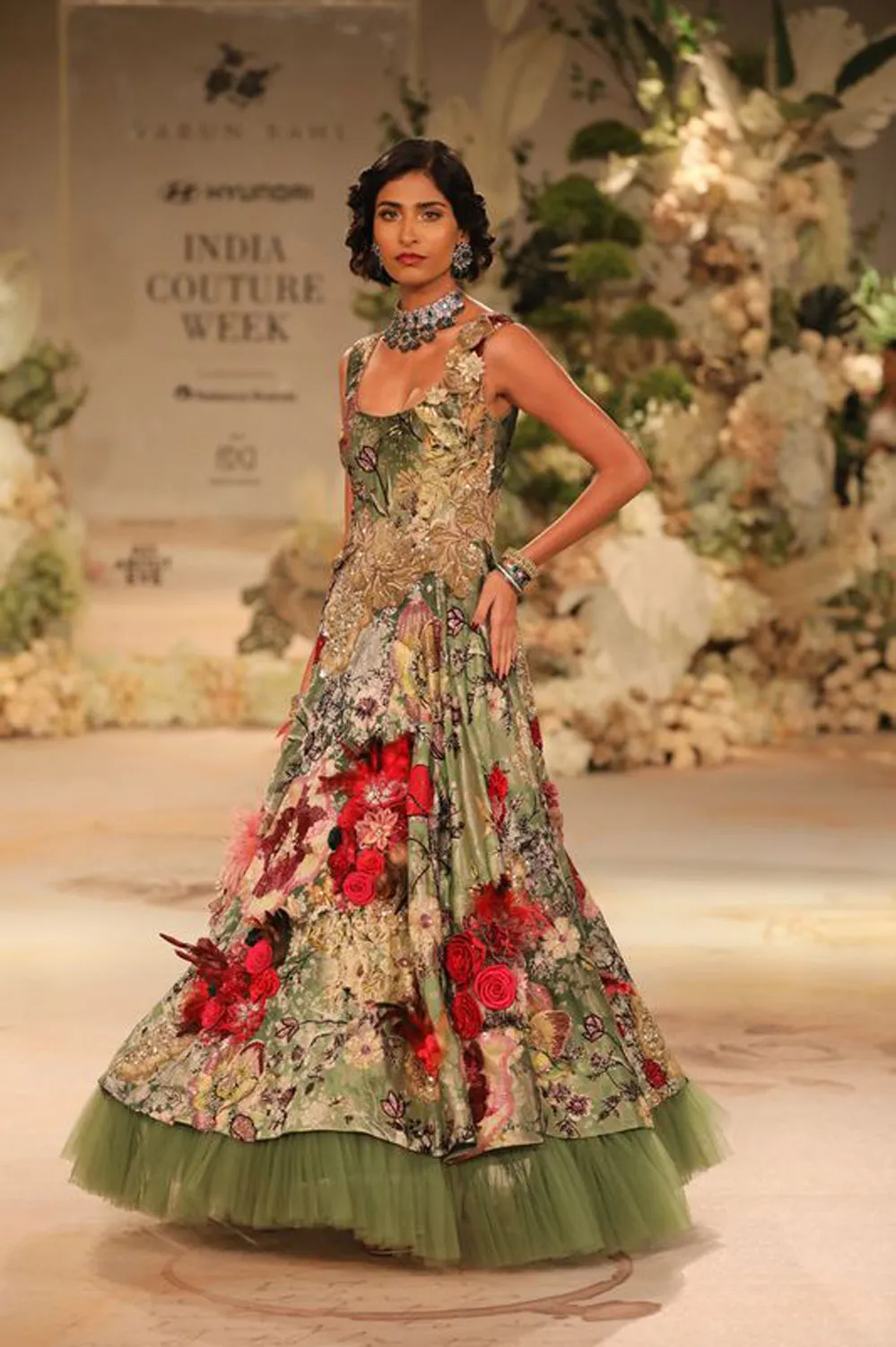 Kelly Green Corsage Gown
