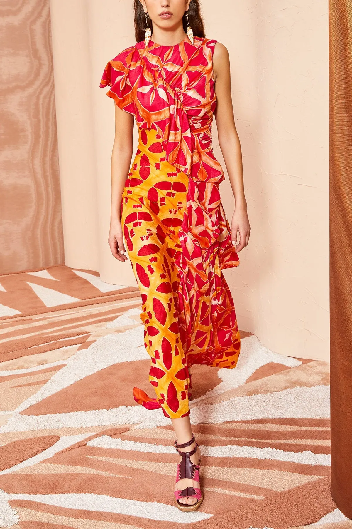Lali Long Dress in Tigerlilly