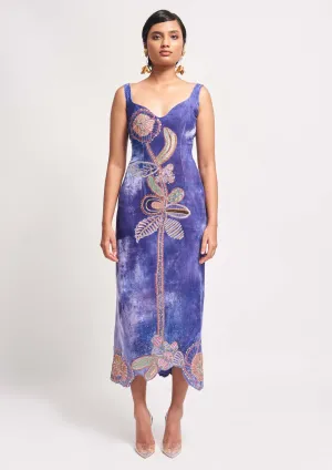 Lavender cutwork gown