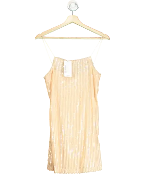 MANGO Pink Short Sequin Dress UK S