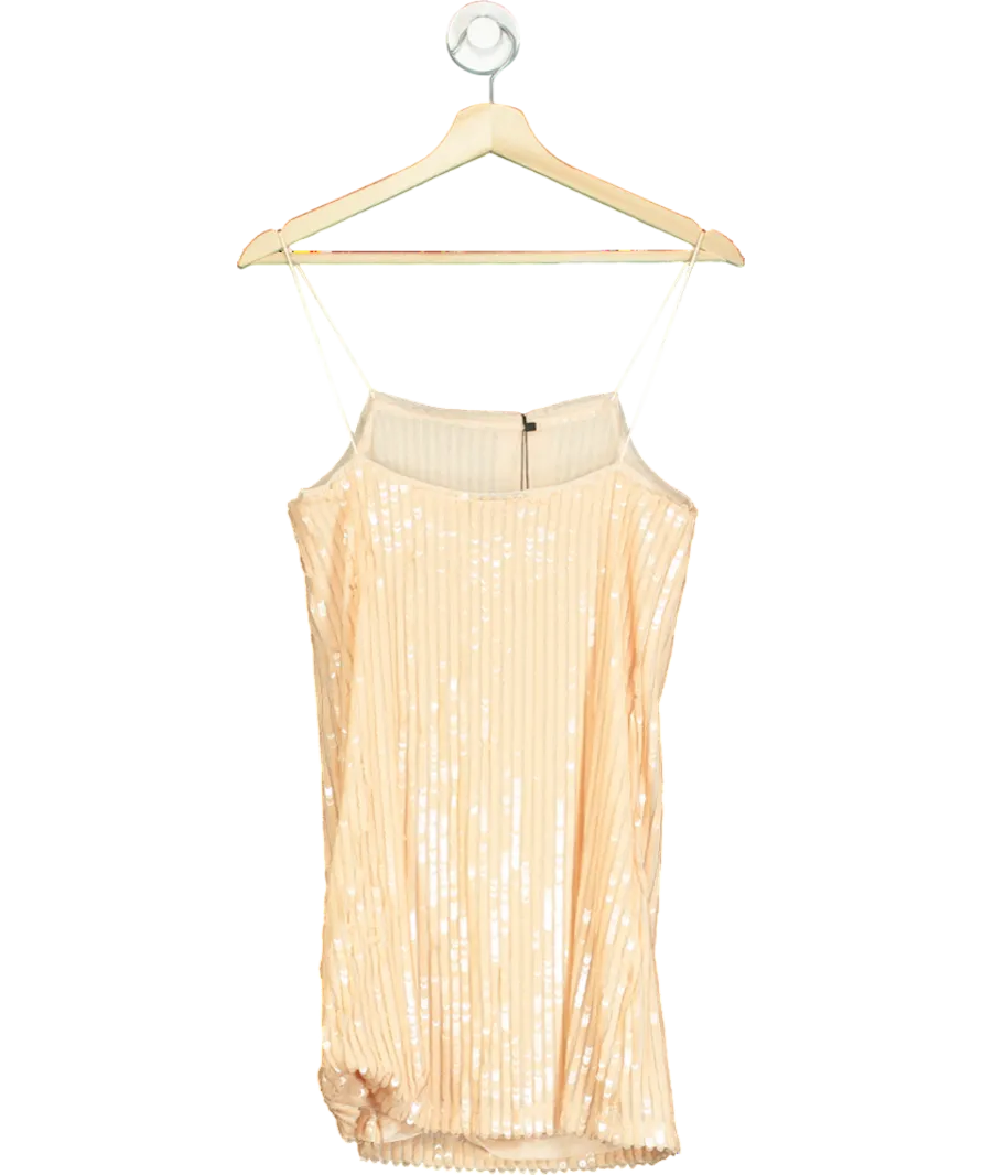 MANGO Pink Short Sequin Dress UK S