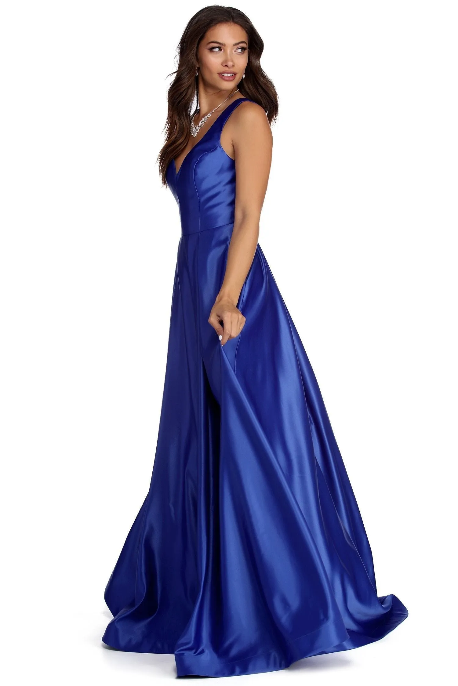 Nadia Satin Stylish Ball Gown Dress