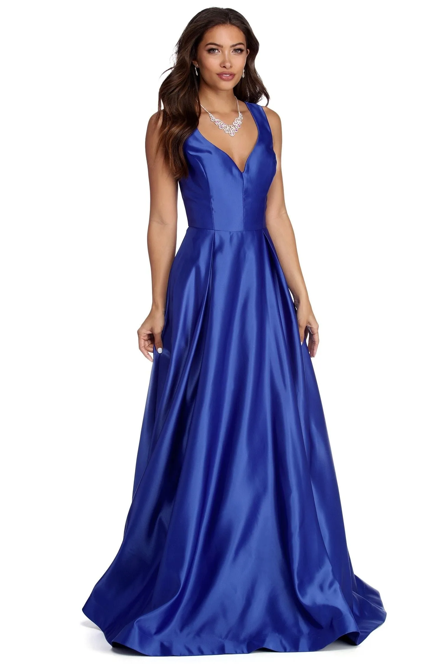 Nadia Satin Stylish Ball Gown Dress