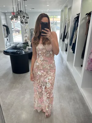 Pink Sequin Midi