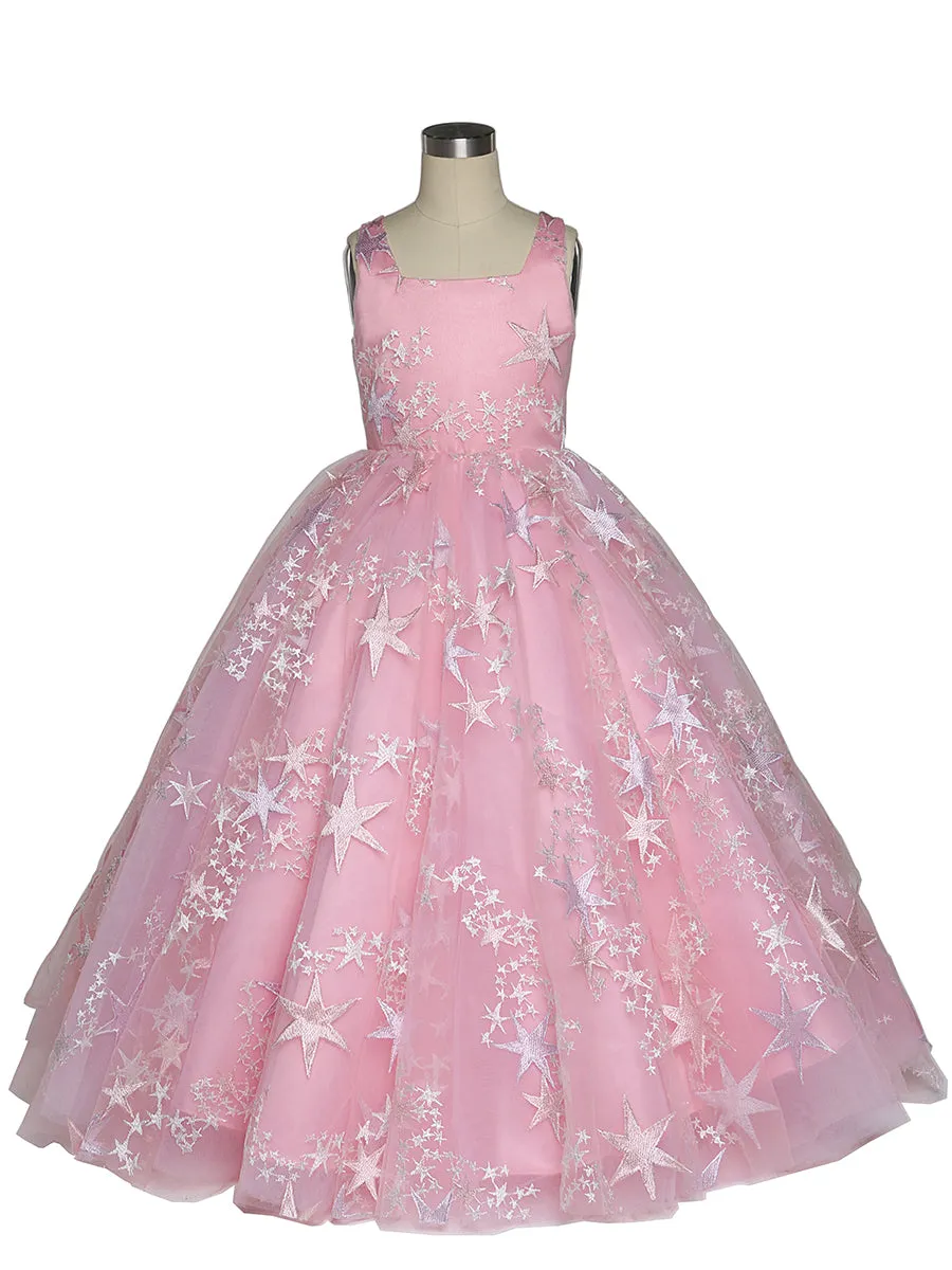Pink Tulle Princess Girls Party Dresses for Weddings Birthday Children Photo Shoot Dress Baby Shower Gowns YEWEN YW211231