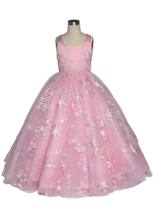 Pink Tulle Princess Girls Party Dresses for Weddings Birthday Children Photo Shoot Dress Baby Shower Gowns YEWEN YW211231
