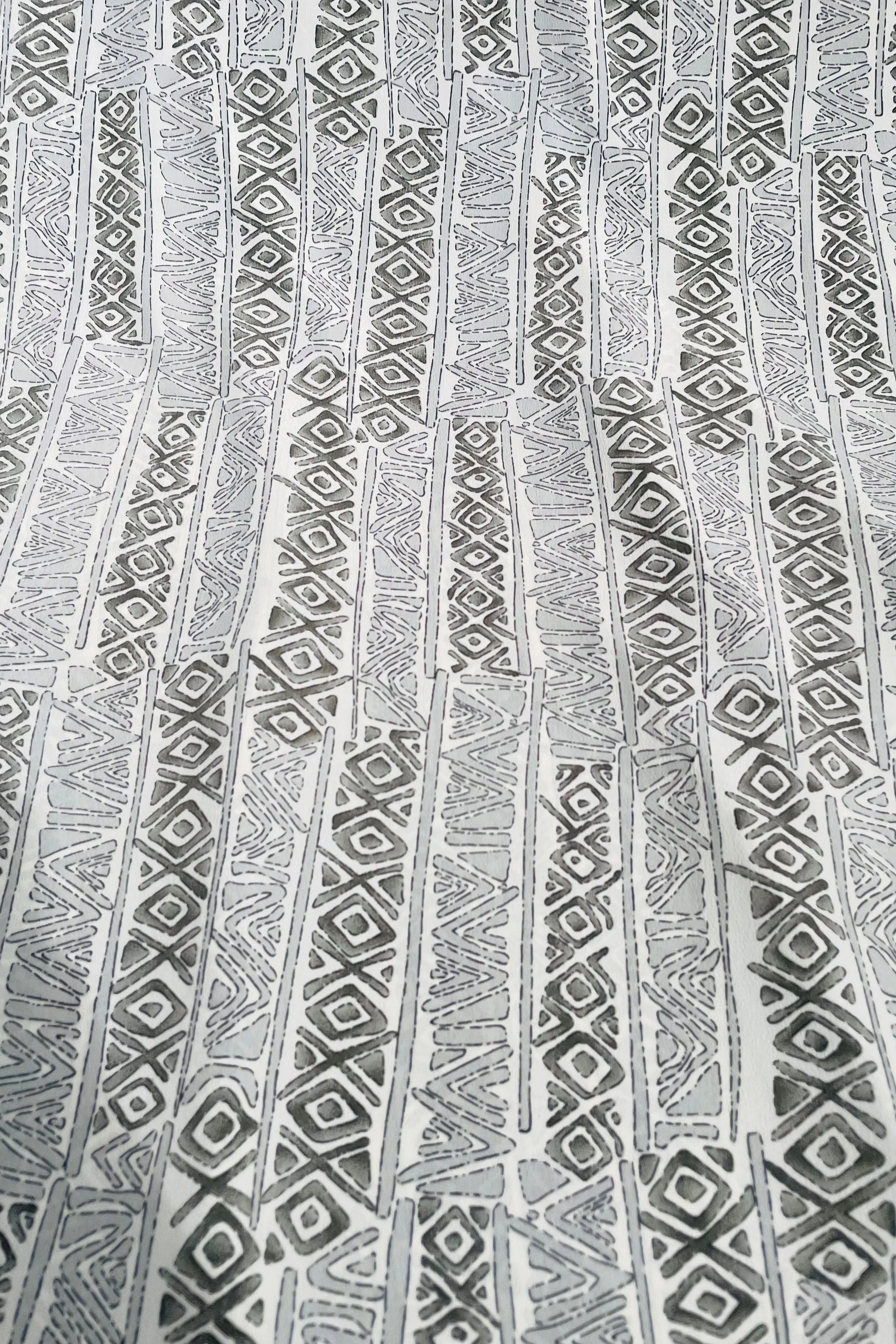 Printed Burble Polyester Crepe - Diamond