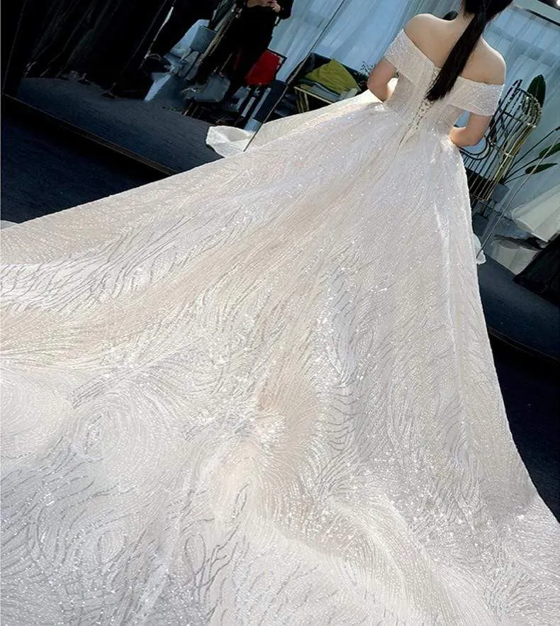 Roycebridal Wedding Dress Long Sleeve Lace Appliqued Beach