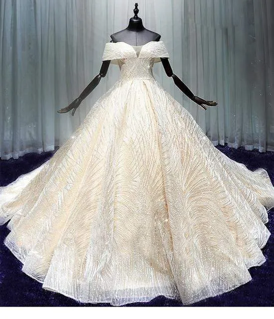 Roycebridal Wedding Dress Long Sleeve Lace Appliqued Beach
