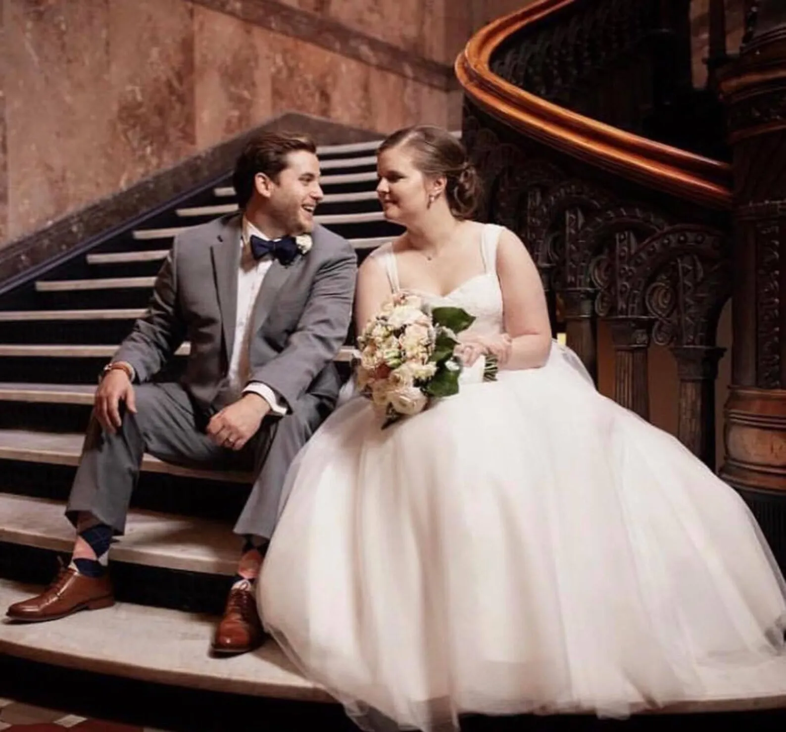 Ruched Wide Straps Tulle Full A-Line Wedding Dress Sonia