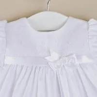 Sarah Cotton Christening Dress and Headband