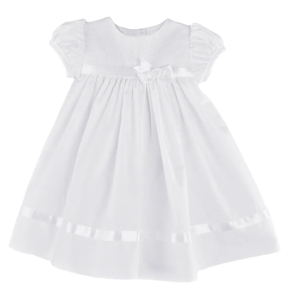 Sarah Cotton Christening Dress and Headband