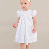 Sarah Cotton Christening Dress and Headband