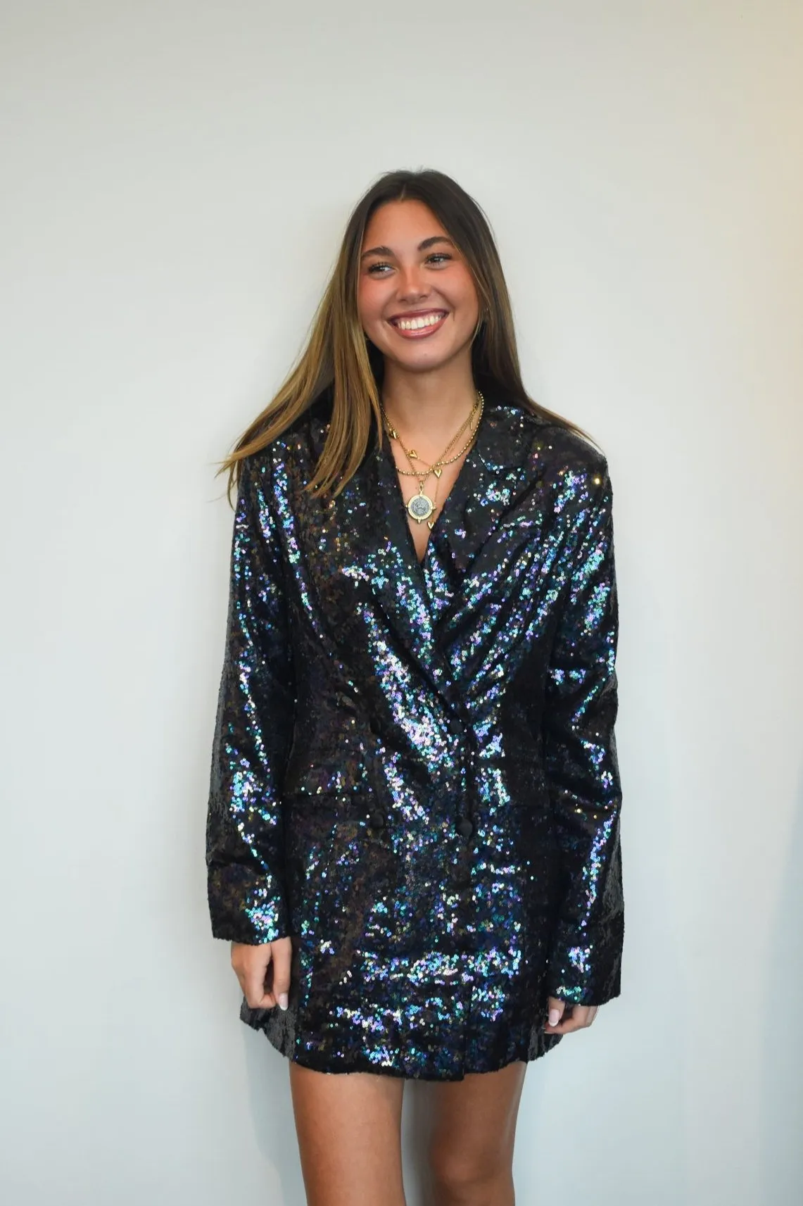 Sequin Blazer Dress