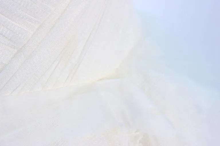 VERA WANG White Tulle & Lace Wedding Gown Size 4