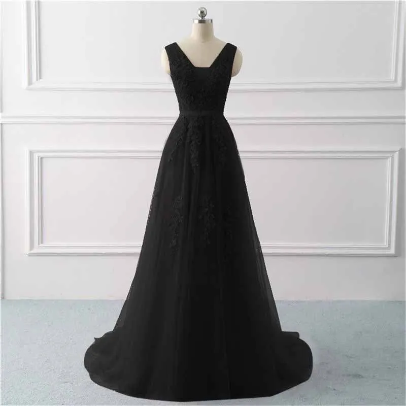 Women's Wedding Dress Bride Lace Applique Evening Dress V Neck Ball Gowns