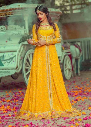Yellow Mendhi Mayun Dress