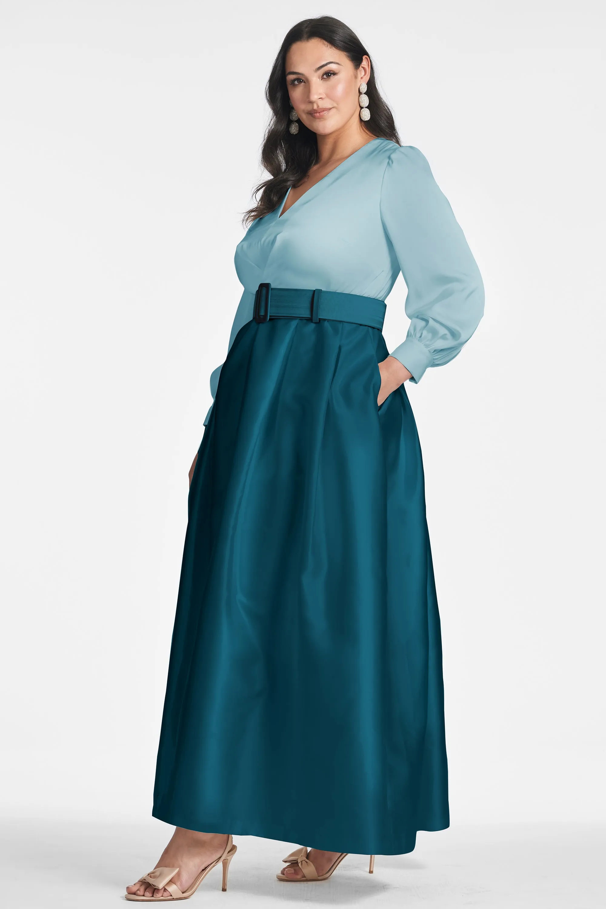 Zoe Gown - Seaglass/Deep Teal